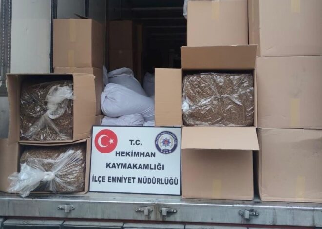 Malatya’da 7 ton kaçak tütün ele geçirildi