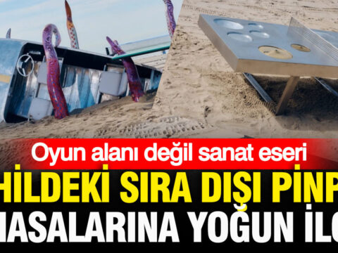 Oyun alani degil sanat eseri abdde sahildeki sira disi pinpon masalarina yogun ilgi cgaETPwH