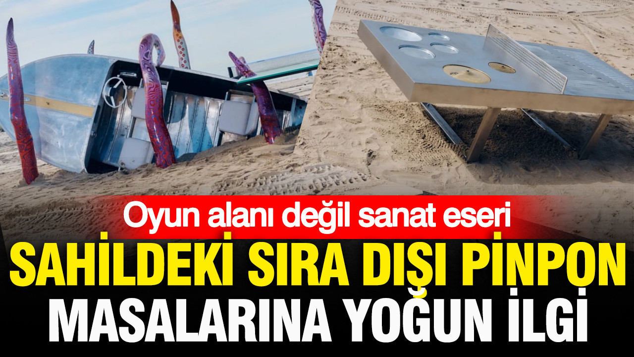 Oyun alani degil sanat eseri abdde sahildeki sira disi pinpon masalarina yogun ilgi cgaETPwH
